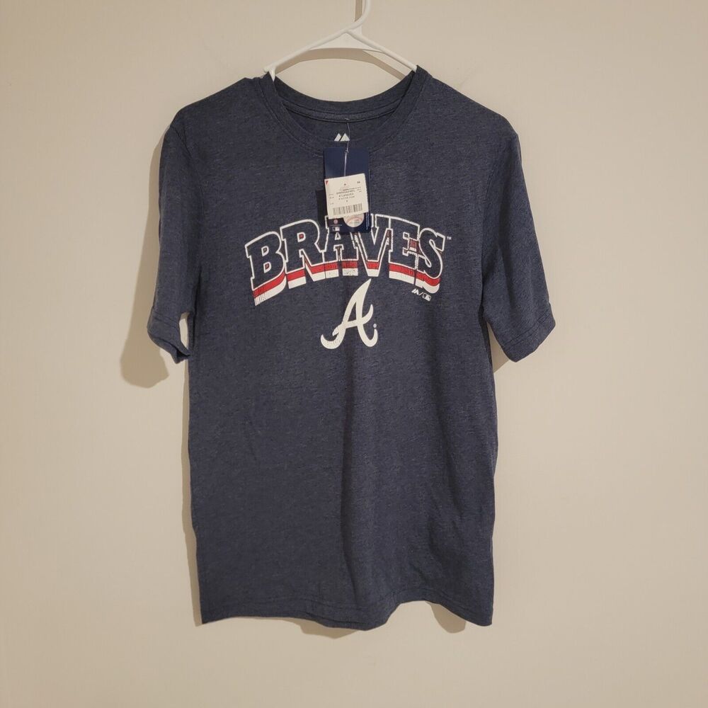Majestic Atlanta Braves Size Small‎ S Shirt T Shirt Sports Baseball
